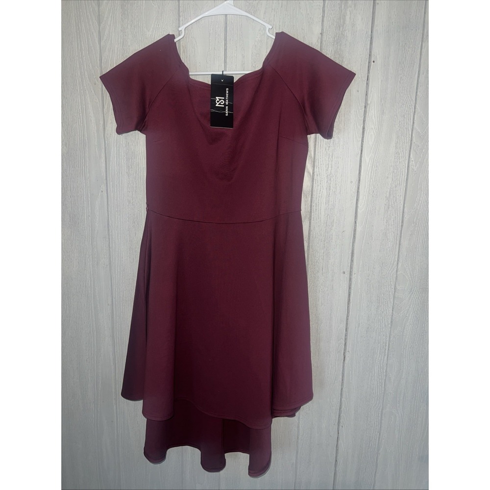 sarin mathews dress Women's XL Burgandy - Picture 2 of 7